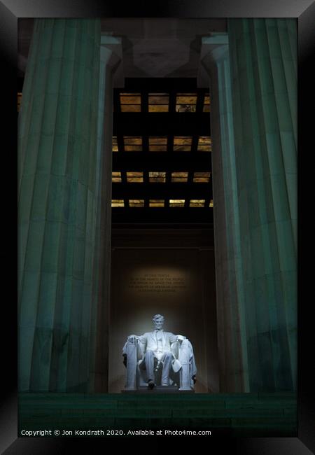 Lincoln Memorial Framed Print by Jon Kondrath