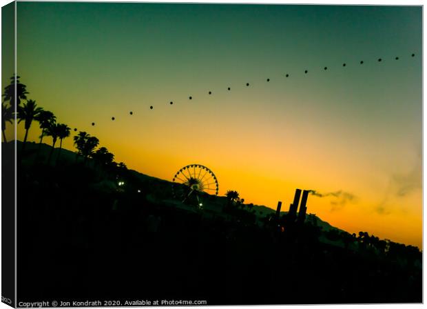 Coachella Sunset Canvas Print by Jon Kondrath