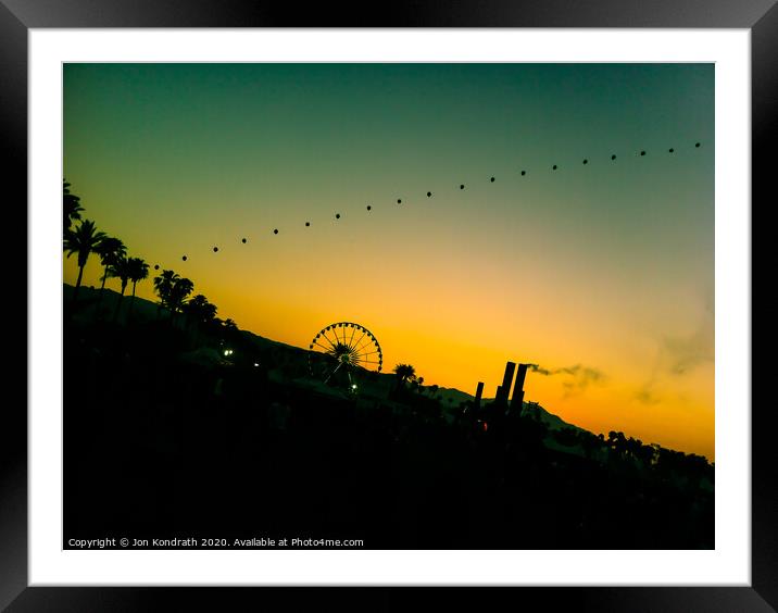 Coachella Sunset Framed Mounted Print by Jon Kondrath