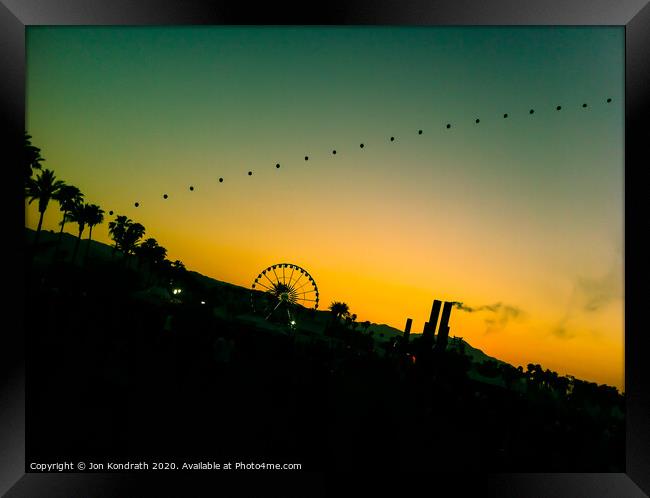 Coachella Sunset Framed Print by Jon Kondrath