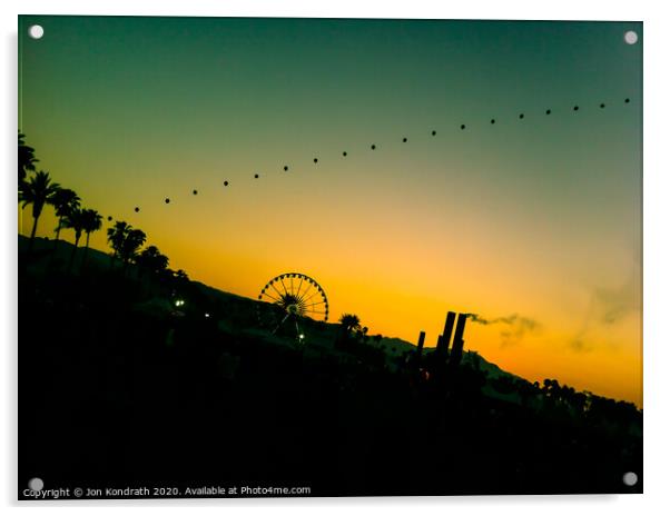 Coachella Sunset Acrylic by Jon Kondrath