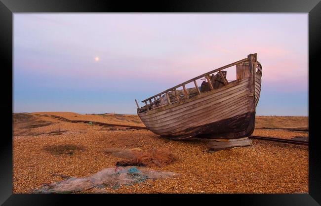 Old Fishing Boat Dungeness Framed Print by Clive Eariss