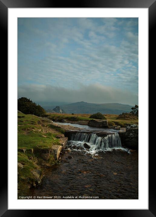 Looking towards Vixen Tor and Kings Tor Framed Mounted Print by Paul Brewer