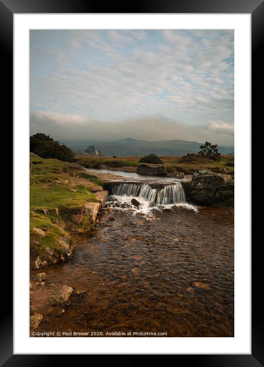 Flowing Water Framed Mounted Print by Paul Brewer