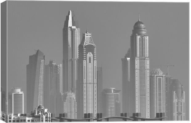 Architecture Of Dubai Canvas Print by David Pyatt