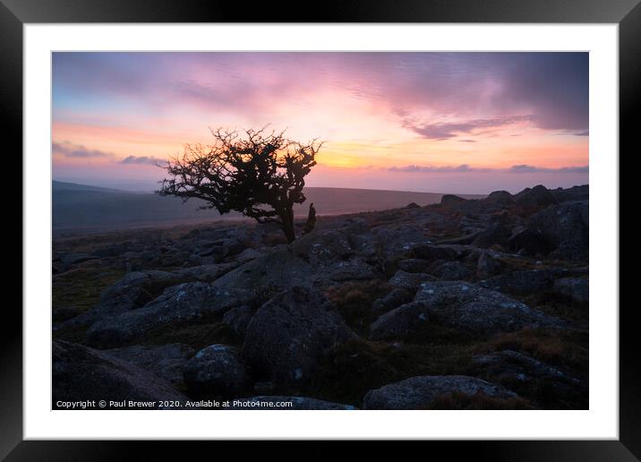 Dartmoor Sunset Framed Mounted Print by Paul Brewer
