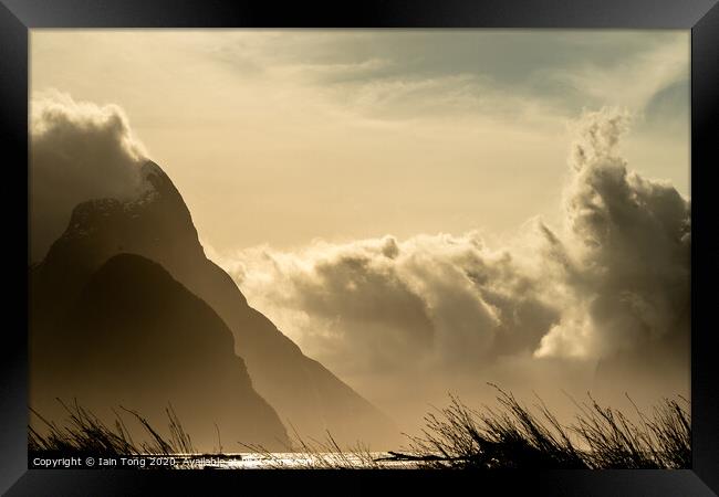 Milford Sound Storm Framed Print by Iain Tong