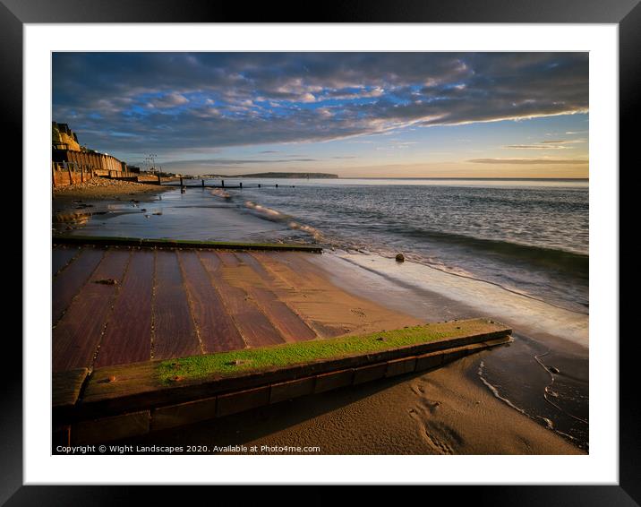 Shanklin Beach Framed Mounted Print by Wight Landscapes
