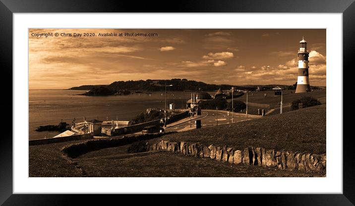 Plymouth Hoe Framed Mounted Print by Chris Day