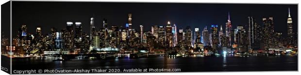 Poster perfect New York city panoramic skyline  Canvas Print by PhotOvation-Akshay Thaker