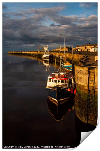 'Amble Harbour: A Timeless Maritime Snapshot' Print by Holly Burgess