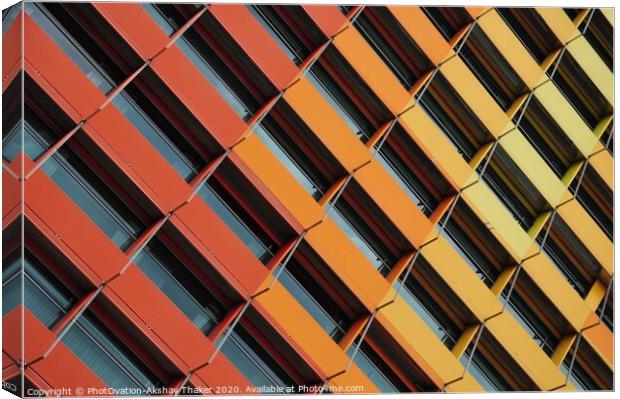 An artistic abstract of the colorful building Canvas Print by PhotOvation-Akshay Thaker