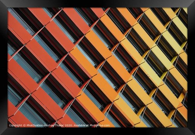 An artistic abstract of the colorful building Framed Print by PhotOvation-Akshay Thaker