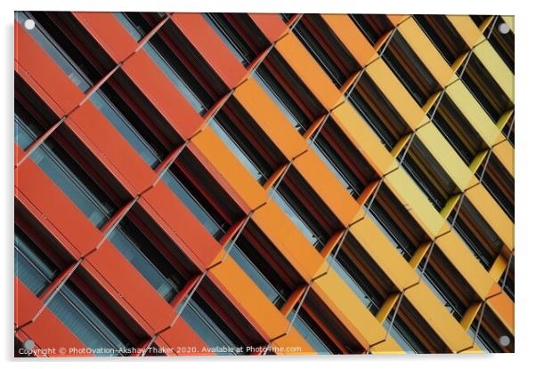 An artistic abstract of the colorful building Acrylic by PhotOvation-Akshay Thaker