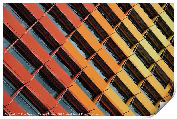 An artistic abstract of the colorful building Print by PhotOvation-Akshay Thaker