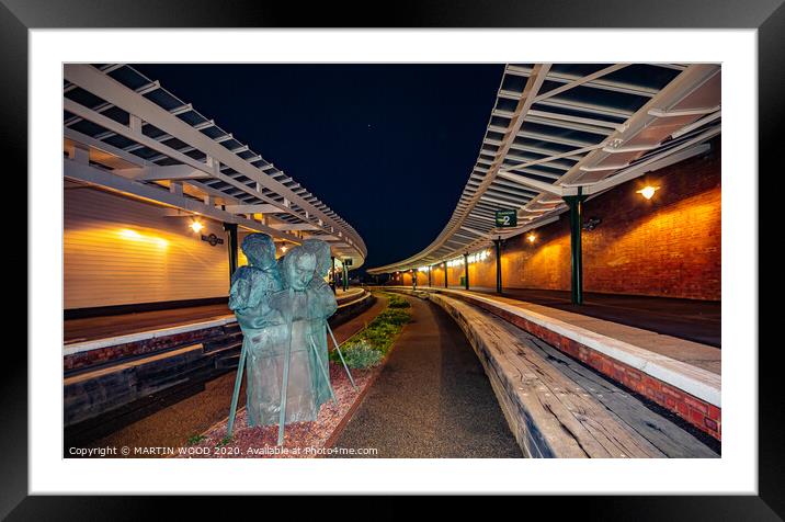 Folkestone harbour station sculpture Framed Mounted Print by MARTIN WOOD