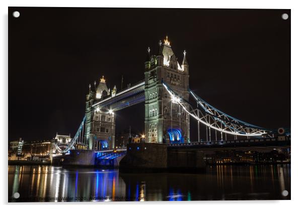 Tower Bridge Covid style Acrylic by Benjamin Waller