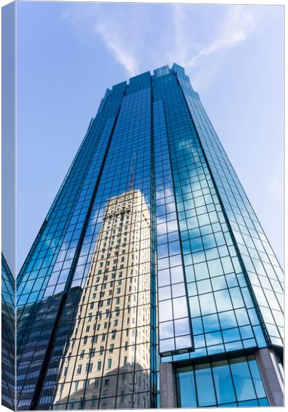 Foshay Tower and AT&T Tower Canvas Print by Jim Hughes