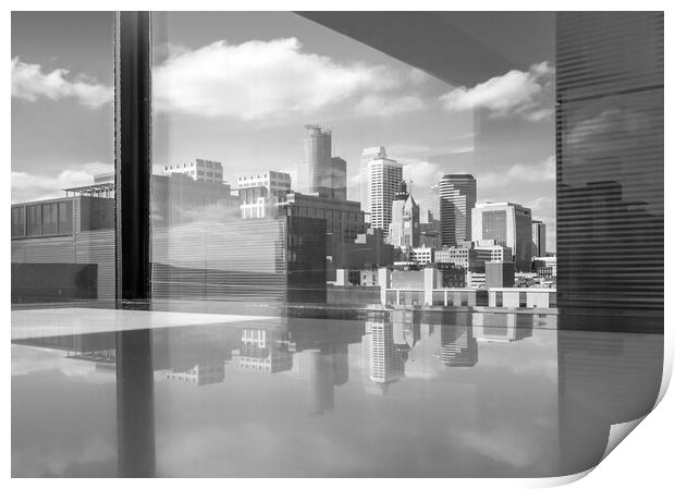 Minneapolis from the Guthrie Theater Print by Jim Hughes
