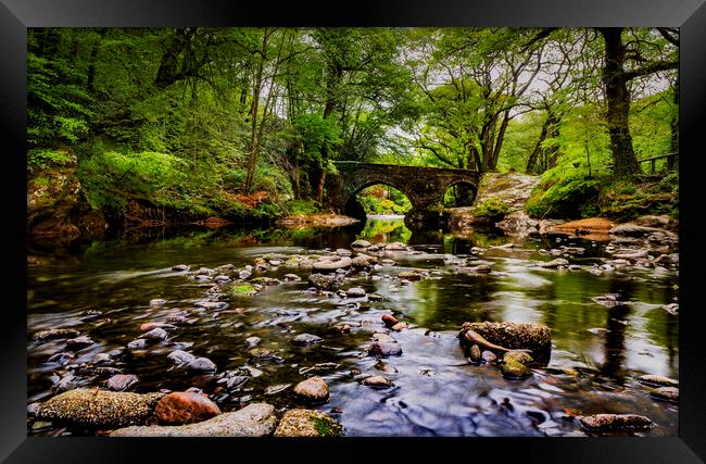 Denham Bridge, Dartmoor Framed Print by Maggie McCall