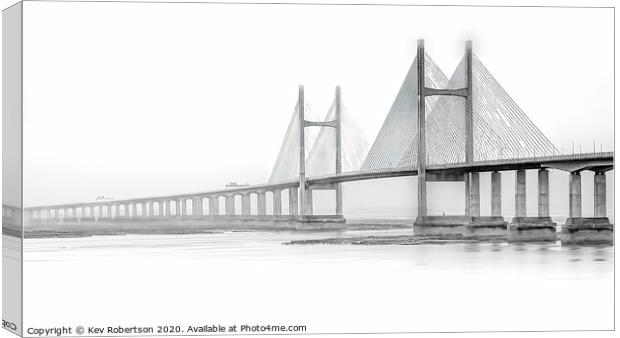 Severn Bridge  Canvas Print by Kev Robertson