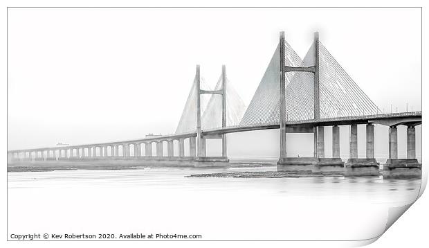 Severn Bridge  Print by Kev Robertson