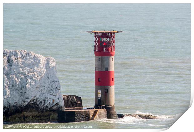 The Needles Lighthouse Print by Paul Chambers
