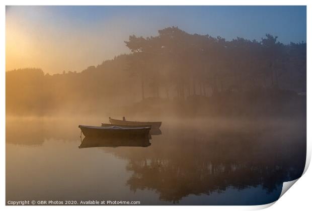 Boats in the Mist  Print by GBR Photos