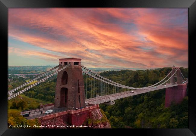 Clifton Suspension Bridge Framed Print by Paul Chambers