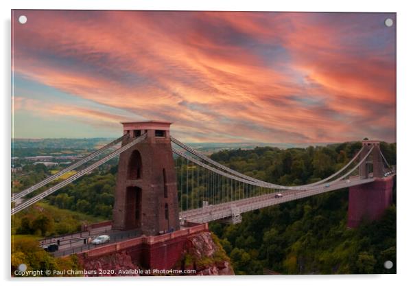 Clifton Suspension Bridge Acrylic by Paul Chambers