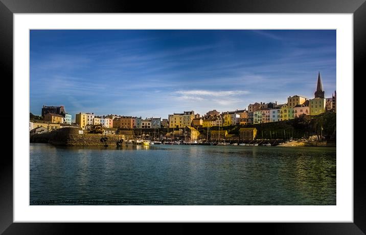 Approach to Tenby Harbour Framed Mounted Print by Paddy Art