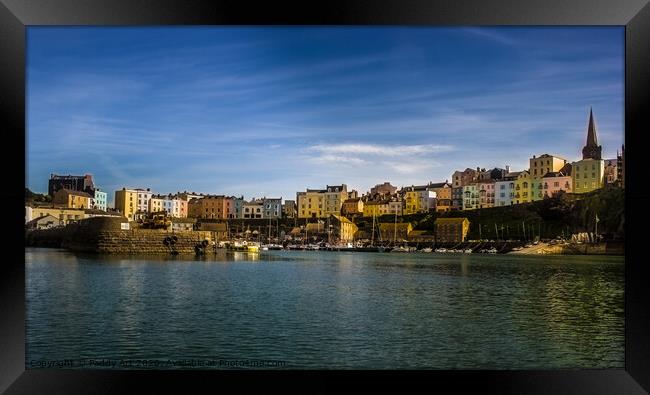Approach to Tenby Harbour Framed Print by Paddy Art