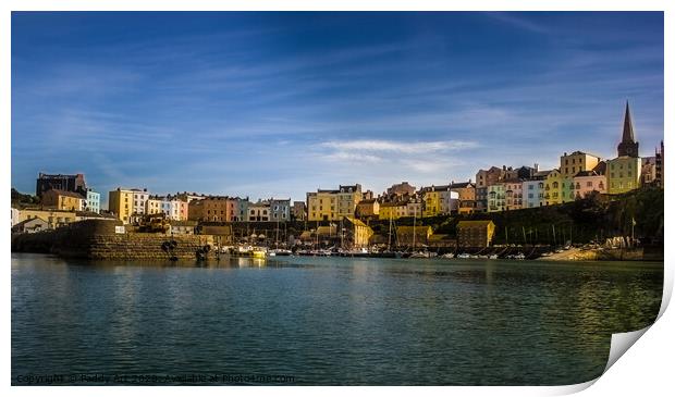 Approach to Tenby Harbour Print by Paddy Art