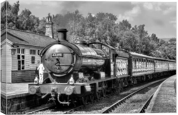 Q6 Class Locomotive - Black and White Canvas Print by Steve H Clark