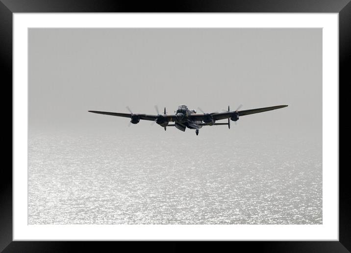 Avro Lancaster - Coasting In Framed Mounted Print by Steve de Roeck