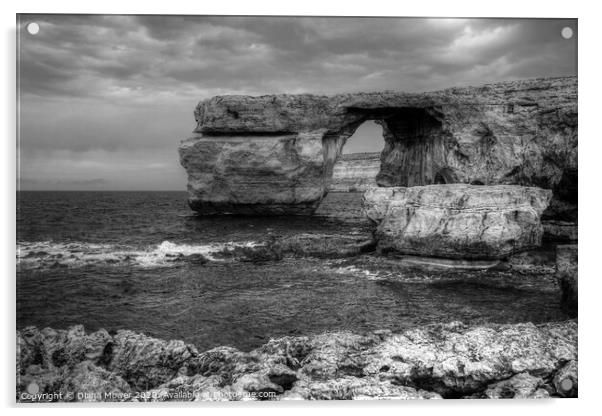The Azure window Gozo Malta Acrylic by Diana Mower