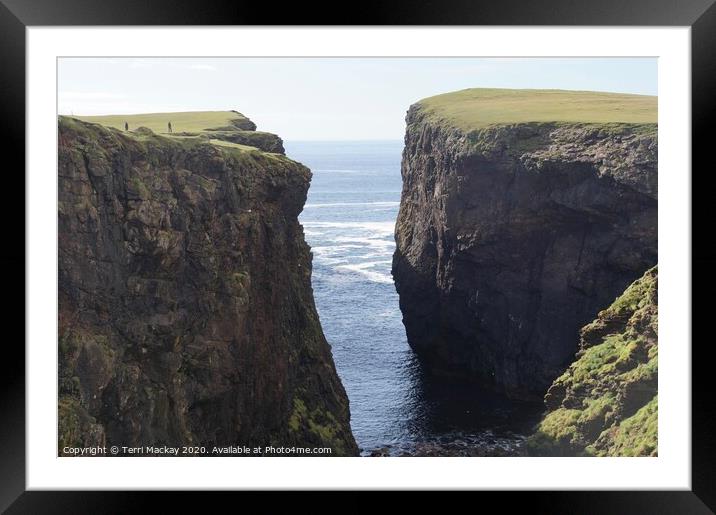 Cliffs at Eshaness, Shetland Framed Mounted Print by Terri Mackay