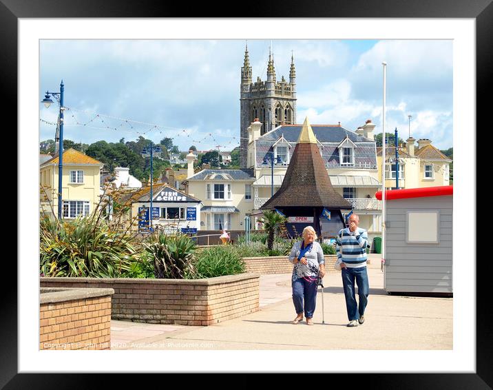 Teignmouth seafront in June. Framed Mounted Print by john hill