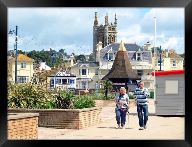 Teignmouth seafront in June. Framed Print by john hill