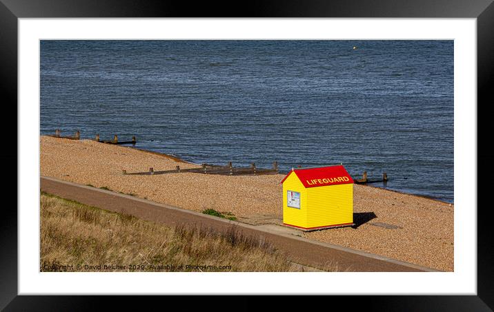 Whitstable lifeguard station Framed Mounted Print by David Belcher