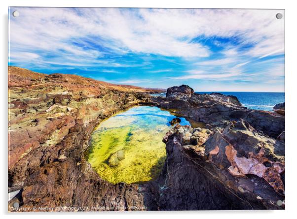 Puertito de la Cruz, Fuerteventura, Canary Islands Acrylic by Aleksey Zaharinov