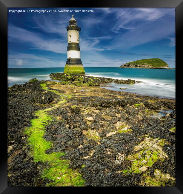 Penmon Lighthouse, Anglesey. Framed Print by K7 Photography