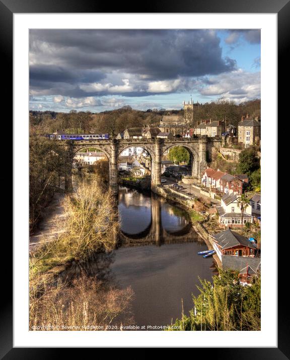 Knaresborough view of the town. Framed Mounted Print by Beverley Middleton