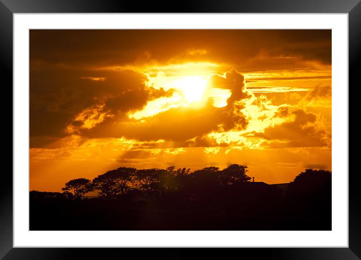 Sunset Framed Mounted Print by Eddie Howland