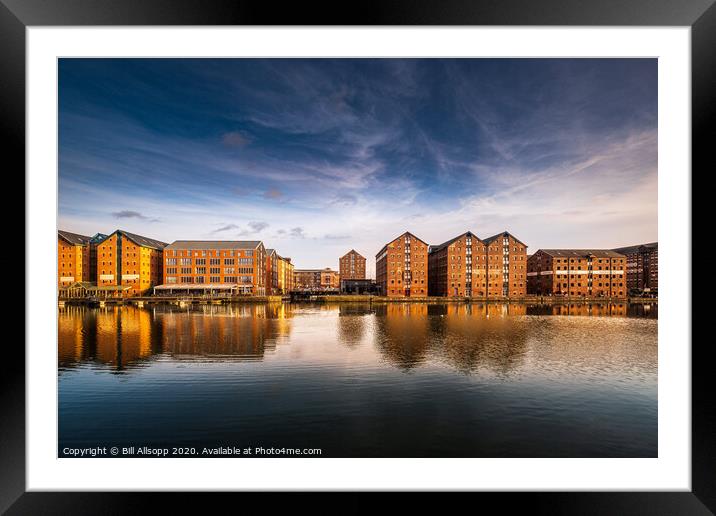 Modern living at Gloucester docks. Framed Mounted Print by Bill Allsopp