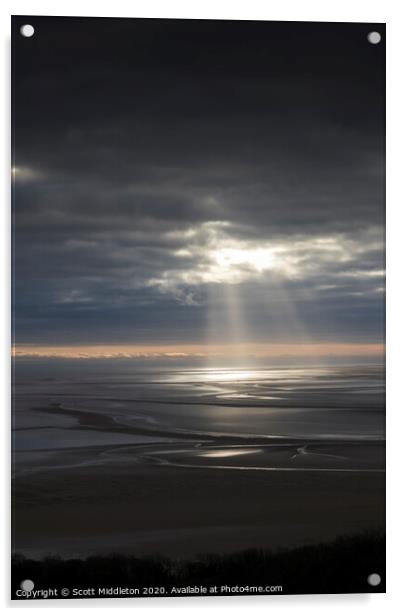 Arnside estuary Acrylic by Scott Middleton