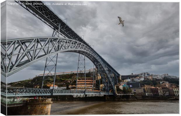 Dom Luis I bridge. Porto, Portugal. Canvas Print by Boris Zhitkov