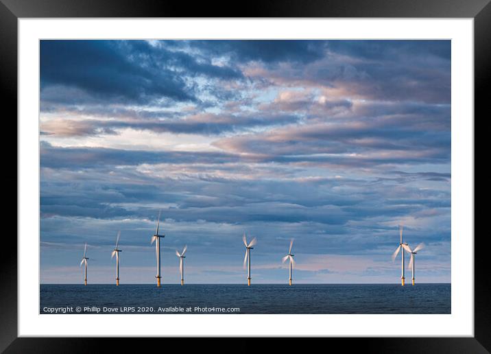 Wind Turbines Framed Mounted Print by Phillip Dove LRPS