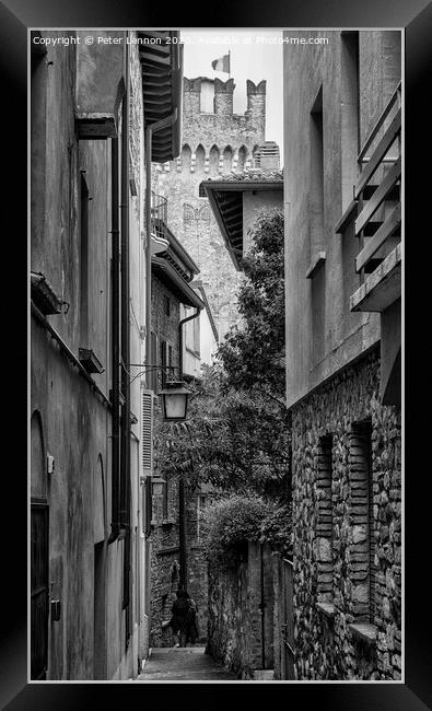 Sirmione Streets Framed Print by Peter Lennon