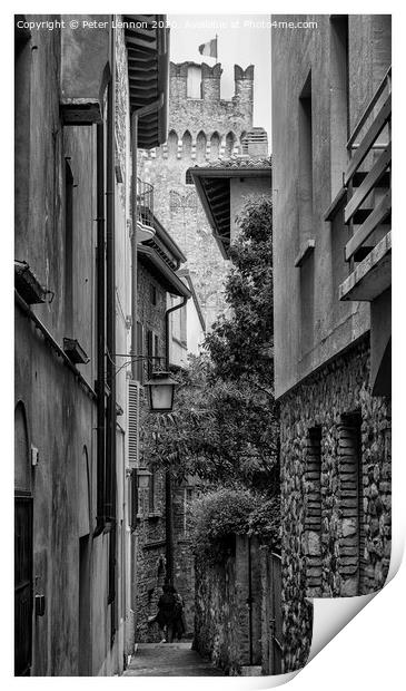 Sirmione Streets Print by Peter Lennon